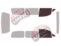Gabarit vitrage - kit vitres avant - Hyundai Satellite (1) Court 5 portes (1997 - 2007)