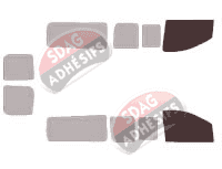 Gabarit vitrage - kit vitres avant - Fiat Scudo (2) Long 5 portes (2007 - 2017)
