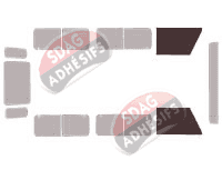 Gabarit vitrage - kit vitres avant - Land Rover Defender (1) Pick-up 3 portes (1983 - 2017)
