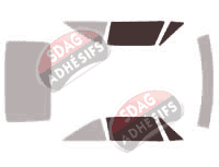 Gabarit vitrage - kit vitres avant - Chevrolet Impala (4) Coupé 2 portes (1965 - 1970)