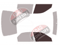 Gabarit vitrage - kit vitres avant - Honda Civic (5) Berline 4 portes (1992 - 1995) Gabarit vitrage - kit vitres avant - Honda Civic (5) Berline 4 portes (1992 - 1995)