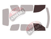 Gabarit vitrage - kit vitres avant - Pontiac Montana (2) SV6 5 portes (2005 - 2009)