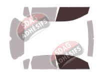 Gabarit vitrage - kit vitres avant - Honda Civic (7) 5 portes (2001 - 2006) Gabarit vitrage - kit vitres avant - Honda Civic (7) 5 portes (2001 - 2006)