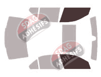 Gabarit vitrage - kit vitres avant - Mercedes-Benz Classe C (3) Berline 4 portes (2008 - 2014)