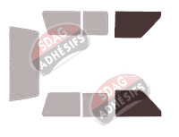 Gabarit vitrage - kit vitres avant - Nissan Patrol Vitres Coulissantes 3 portes (1980 - 1997)