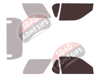 Gabarit vitrage - kit vitres avant - Opel Frontera (B) 3 portes (1998 - 2005) Gabarit vitrage - kit vitres avant - Opel Frontera (B) 3 portes (1998 - 2005)