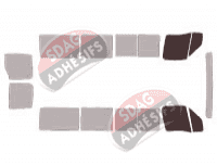 Gabarit vitrage - kit vitres avant - Opel Movano (1) Long 5 portes (1997 - 2009)