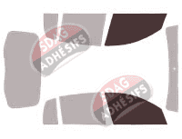 Gabarit vitrage - kit vitres avant - Dacia Sandero (1) 5 portes (2008 - 2013) Gabarit vitrage - kit vitres avant - Dacia Sandero (1) 5 portes (2008 - 2013)