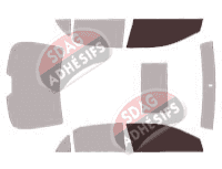 Gabarit vitrage - kit vitres avant - Toyota Corolla (10) Berline 4 portes (2008 - 2013)