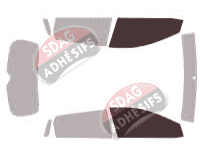 Gabarit vitrage - kit vitres avant - Toyota Matrix 5 portes (2008 - 2014)