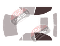 Gabarit vitrage - kit vitres avant - Cadillac CTS (1) Berline 4 portes (2002 - 2007)