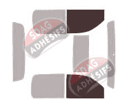 Gabarit vitrage - kit vitres avant - Cadillac Escalade (3) EXT Pick-up 4 portes (2001 - 2006) Gabarit vitrage - kit vitres avant - Cadillac Escalade (3) EXT Pick-up 4 portes (2001 - 2006)