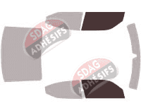 Gabarit vitrage - kit vitres avant - Dodge Charger (6) Berline 4 portes (2006 - 2011)