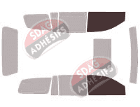 Gabarit vitrage - kit vitres avant - Dodge Durango (2) 5 portes (2004 - 2011)