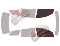 Gabarit vitrage - kit vitres avant - Dodge Journey 5 portes (2008 - 2020)