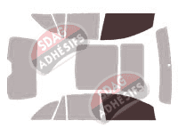Gabarit vitrage - kit vitres avant - Ford Edge (1) 5 portes (2005 - 2013)