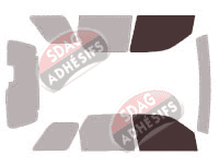 Gabarit vitrage - kit vitres avant - Ford Escape (1) 5 portes (1998 - 2006)