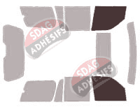 Gabarit vitrage - kit vitres avant - Ford Expedition (3) Court 5 portes (2007 - 2017)