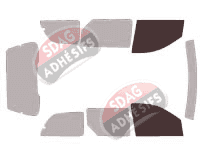Gabarit vitrage - kit vitres avant - Ford Freestar 5 portes (2003 - 2008)
