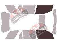 Gabarit vitrage - kit vitres avant - Ford Freestyle 5 portes (2004 - 2008)