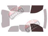 Gabarit vitrage - kit vitres avant - Ford Windstar 4 portes (1998 - 2003)