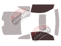 Gabarit vitrage - kit vitres avant - Honda Accord (8) Coupé 2 portes (2008 - 2012)