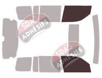 Gabarit vitrage - kit vitres avant - Honda Pilot (2) 5 portes (2008 - 2015)