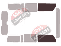 Gabarit vitrage - kit vitres avant - Hummer H3 5 portes (2005 - 2011)