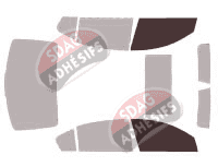 Gabarit vitrage - kit vitres avant - Hyundai Genesis (1) Berline 4 portes (2008 - 2014)