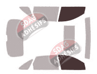 Gabarit vitrage - kit vitres avant - Hyundai Veracruz 5 portes (2007 - 2013)