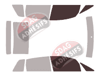 Gabarit vitrage - kit vitres avant - Audi A2 (1) 5 portes (2000 - 2006)
