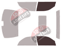 Gabarit vitrage - kit vitres avant - Infiniti M (2) Berline 4 portes (2003 - 2005)