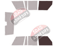Gabarit vitrage - kit vitres avant - Land Rover Range Rover (1) 5 portes (1970 - 1996)