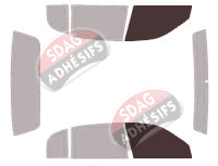 Gabarit vitrage - kit vitres avant - Lincoln Town Car (3) L Berline 4 portes (2003 - 2009)