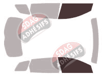 Gabarit vitrage - kit vitres avant - Mazda CX-9 (1) 5 portes (2007 - 2016)