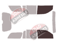 Gabarit vitrage - kit vitres avant - Chevrolet Trailblazer (1) EXT 5 portes (2002 - 2009)