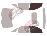 Gabarit vitrage - kit vitres avant - Mercury Montego Berline 4 portes (2005 - 2008) Gabarit vitrage - kit vitres avant - Mercury Montego Berline 4 portes (2005 - 2008)