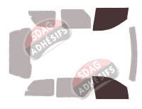 Gabarit vitrage - kit vitres avant - Mercury Monterey 5 portes (2004 - 2011) Gabarit vitrage - kit vitres avant - Mercury Monterey 5 portes (2004 - 2011)