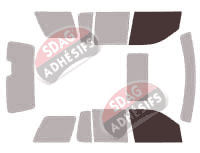 Gabarit vitrage - kit vitres avant - Mercury Mountaineer (3) 5 portes (2006 - 2012) Gabarit vitrage - kit vitres avant - Mercury Mountaineer (3) 5 portes (2006 - 2012)