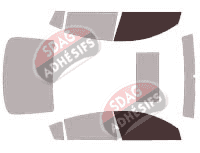Gabarit vitrage - kit vitres avant - Nissan Altima (4) Berline 4 portes (2006 - 2012)