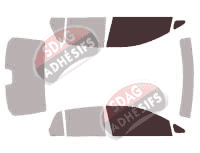 Gabarit vitrage - kit vitres avant - Nissan Versa (1) Berline 4 portes (2004 - 2012)