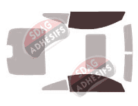 Gabarit vitrage - kit vitres avant - Pontiac G6 (1) Coupé 3 portes (2004 - 2010)