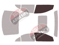 Gabarit vitrage - kit vitres avant - Pontiac G6 (1) Berline 4 portes (2004 - 2010)