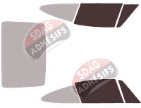 Gabarit vitrage - kit vitres avant - Porsche 911 (2) SC Coupe 2 portes (1975 - 1989)