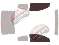 Gabarit vitrage - kit vitres avant - Saturn Ion Quad Coupé 5 portes (2003 - 2009)