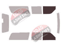 Gabarit vitrage - kit vitres avant - Chevrolet Suburban (10) 5 portes (2000 - 2006)