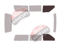 Gabarit vitrage - kit vitres avant - Dodge Gran Caravan (2) 5 portes (1991 - 1995)