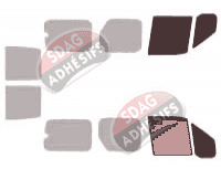 Gabarit vitrage - kit vitres avant - Ford Connect (1) Tourneo 6 portes (2002 - 2013)