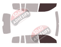 Gabarit vitrage - kit vitres avant - Toyota Highlander (2) 5 portes (2008 - 2014)