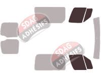 Gabarit vitrage - kit vitres avant - Mercedes-Benz Sprinter (2) Utilitaire Cabine Approfondie 5 portes (2006 - 2018)